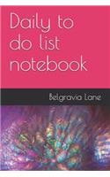 Daily to do list notebook