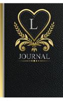 L Journal: L Monogram Journal Stylish and Sophisticated Monogram Journal/Notebook for Home or Offce