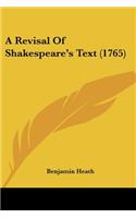 Revisal Of Shakespeare's Text (1765)