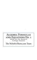 Algebra Formulas and Equations