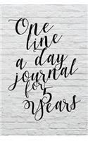 One Line a Day Journal for 5 Years