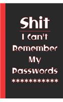 Shit I Can't Remember My Passwords