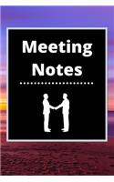 Meeting Notes: Business Notebook for Meetings and Organizer - Taking Minutes Record Log Book Action Items & Notes - Secretary Logbook Journal