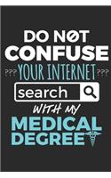 Do Not Confuse Your Internet Search With My Medical Degree: Doctor Journal, Blank Paperback Notebook to Write In, Physician Gift, 150 pages, college ruled