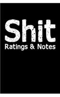 Shit - Ratings & Notes: 6x9 Notebook ruled