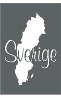 Sverige - Slate Grey Lined Notebook with Margins (Sweden): 101 Pages, Medium Ruled, 6 x 9 Journal, Soft Cover