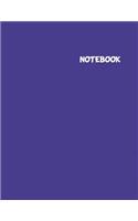 Notebook: Unlined Notebook - Large (8.5 X 11 Inches) - Blank Notebook - Sketch Book - 100 Pages - Dark Slate Blue Glossy Cover