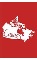 Canada - Red 101 - Lined Notebook with Margins - 6X9: 101 Pages, Medium Ruled, 6 x 9 Journal, Soft Cover