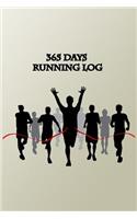 365 Days Running Log: Notebook for keep running log include distance, location, time, pace and note