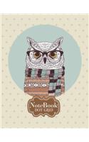 Notebook Dot-Grid: Cute Owl Cover: Notebook for Journaling, Doodling, Creative Writing, School Notes, and Capturing Ideas,120 Dot-Grid Pages, 8.5 X 11