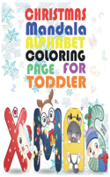 Christmas Mandala Alphabet Coloring Page for Toddelr