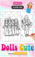 Dolls Cute Coloring Book Dive World Adorable