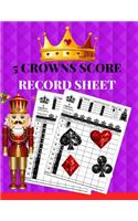 5 Crowns Score Record Sheet