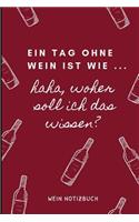 Ein Tag Ohne Wein Ist Wie ... Haha, Woher Soll Ich Das Wissen? Wein Notizbuch