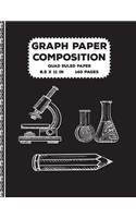 Graph Paper Composition: Quad Ruled Paper Notebook Journal Gift for Birthday & School Science 5x5 Grid Paper 8.5 x 11 inch 140 Pages ( Math Diary teacher and student )