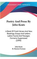 Poetry And Prose By John Keats