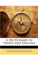A Dictionary in Hindi and English
