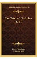 Nature of Solution (1917)