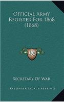 Official Army Register For 1868 (1868)