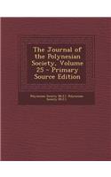 Journal of the Polynesian Society, Volume 25