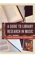 A Guide to Library Research in Music