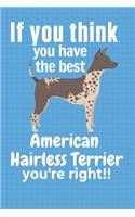 If you think you have the best American Hairless Terrier you're right!!: For American Hairless Terrier Dog Fans