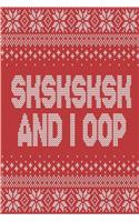 SKSKSKSK And I oop: Save The Turtles Ugly Christmas Sweater Pattern Notebook With Funny Trendy Popular Meme. 6 x 9 Lined Wide Ruled Notepad Journal Gift With Soft Matte
