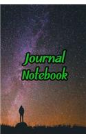 Journal Notebook: Star Daily Journaling - Lined Paper Wide Ruled Notes Spark Your Imagination and Positive Thinking - Alone Night Cover Print