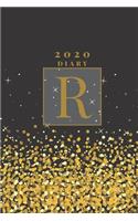 Personalised 2020 Diary Week To View Planner: Gold Letter R The Best Of The Best Year Planner For Business, Office, Home, University, College, School, Appointments, Organizer.