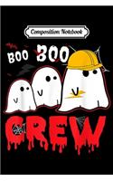 Composition Notebook: Boo Boo Ghost Crew Electrician Halloween Costume Gift Journal/Notebook Blank Lined Ruled 6x9 100 Pages