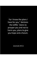 For I know the plans I have for you,