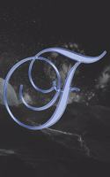 F Journal: A Monogram F Initial Capital Letter Notebook For Writing And Notes: Great Personalized Gift For All First, Middle, Or Last Names (Blue Gold Moon Gal
