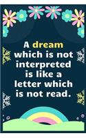 A dream which is not interpreted is like a letter which is not read: A Dream Diary for Lucid Dreaming and Dream Interpretation, Write Dream Time interpretation and Mood .