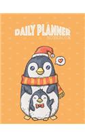 Daily planner notebook: Daily planner Notebook with Cute penquin cover Extra large (8.5 x 11) inches, 110 pages, To do list notebook(13 Daily Planner)