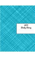 2019 Daily Diary: Sky Blue Crosshatch Cover January 19