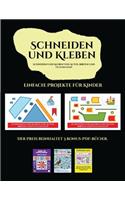 Einfache Projekte für Kinder (Schneiden und Kleben von Autos, Booten und Flugzeugen)