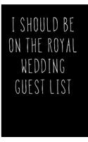 I Should Be On the Royal Wedding Guest List