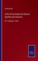 Archiv für das Studium der Neueren Sprachen und Literaturen