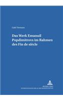 Das Werk Emanuil Popdimitrovs Im Rahmen Des Fin de Siècle