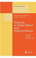 Hadrons in Dense Matter and Hadrosynthesis