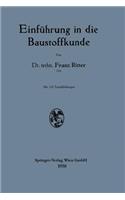 Einführung in Die Baustoffkunde