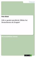 Gibt es gender-spezifische Effekte bei Deutschnoten im Zeugnis?