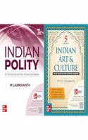 Indian Polity (7e) + Indian Art and Culture (5e) - Set of 2 books
