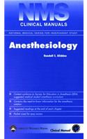 Nms Clinical Manual of Anesthesiology: Clinical Manual