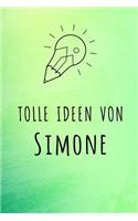 Tolle Ideen von Simone: Kariertes Notizbuch mit 5x5 Karomuster für deinen Vornamen