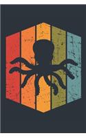 Retro Octopus Notebook - Gift for Octopus Lovers - Vintage Octopus Journal - Octopus Diary for Boys and Girls