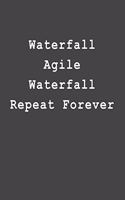 Waterfall Agile Waterfall Repeat Forever: Blank Lined Journal