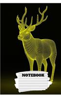 Notebook: animal deer notebook, lined journal deer notebook 145 PAGES 6'*9' inches