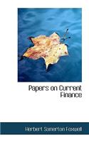 Papers on Current Finance