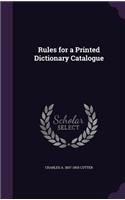 Rules for a Printed Dictionary Catalogue